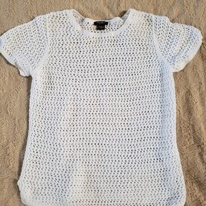 Womens Eddie Bauer crochet look top